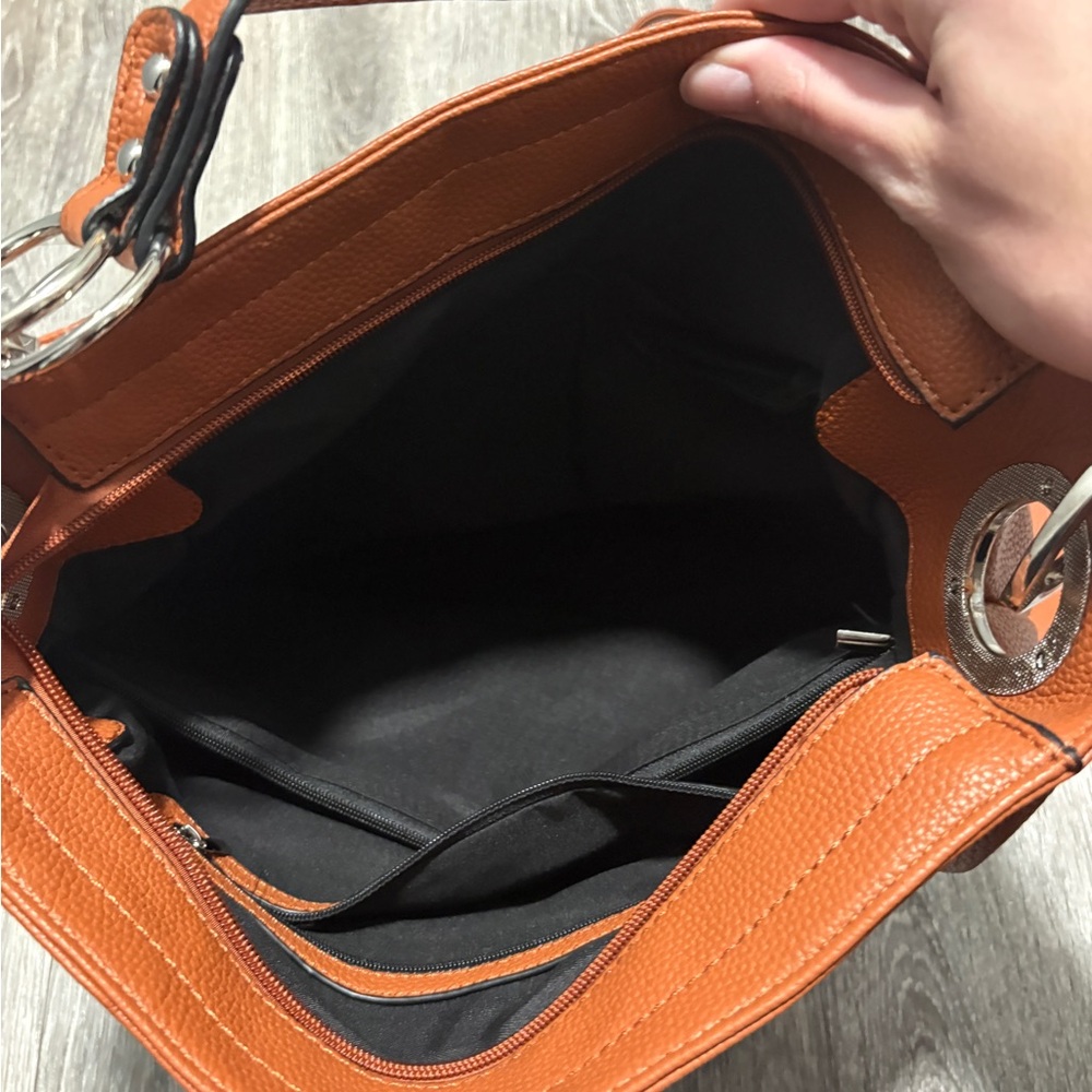 MKF Collection Brown Leather Women's Hobo Bag - Picture 6 of 14